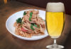 Ragu di pescatrice alla birra con tagliatelle integrali tagliolini ragù di pesce alla birra