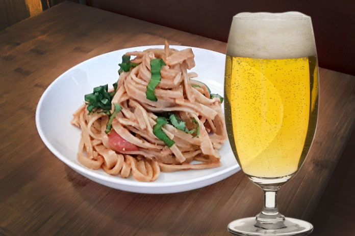 tagliolini ragù di pesce alla birra