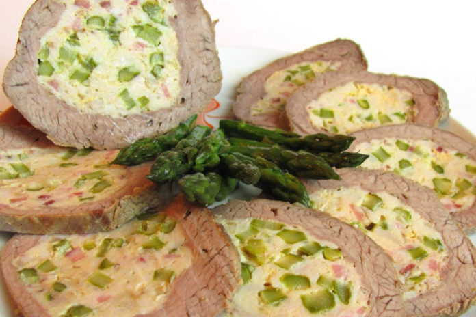 arrosto con asparagi