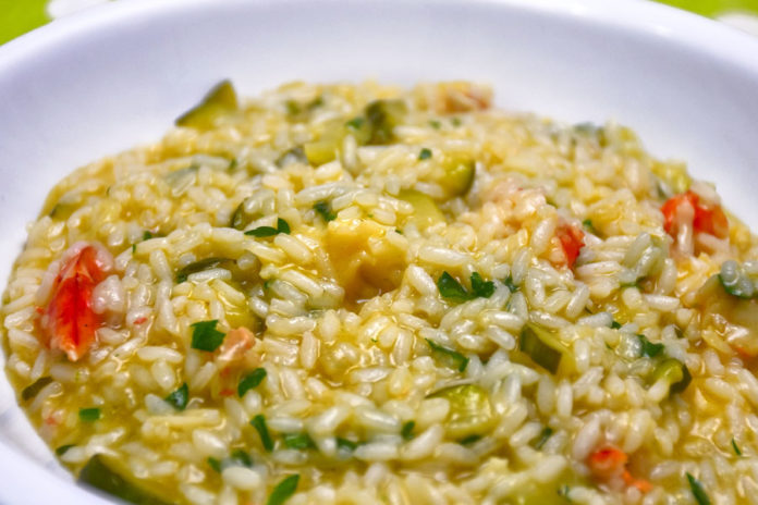 risotto zucchine gamberi