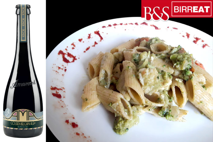 Pasta alla pescatrice, broccoli e BIRRA AMA BIONDA