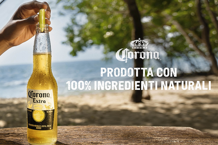 CORONA: PRODOTTA CON 100% INGREDIENTI NATURALI CORONA TORNA ON AIR - Birra  & Sound